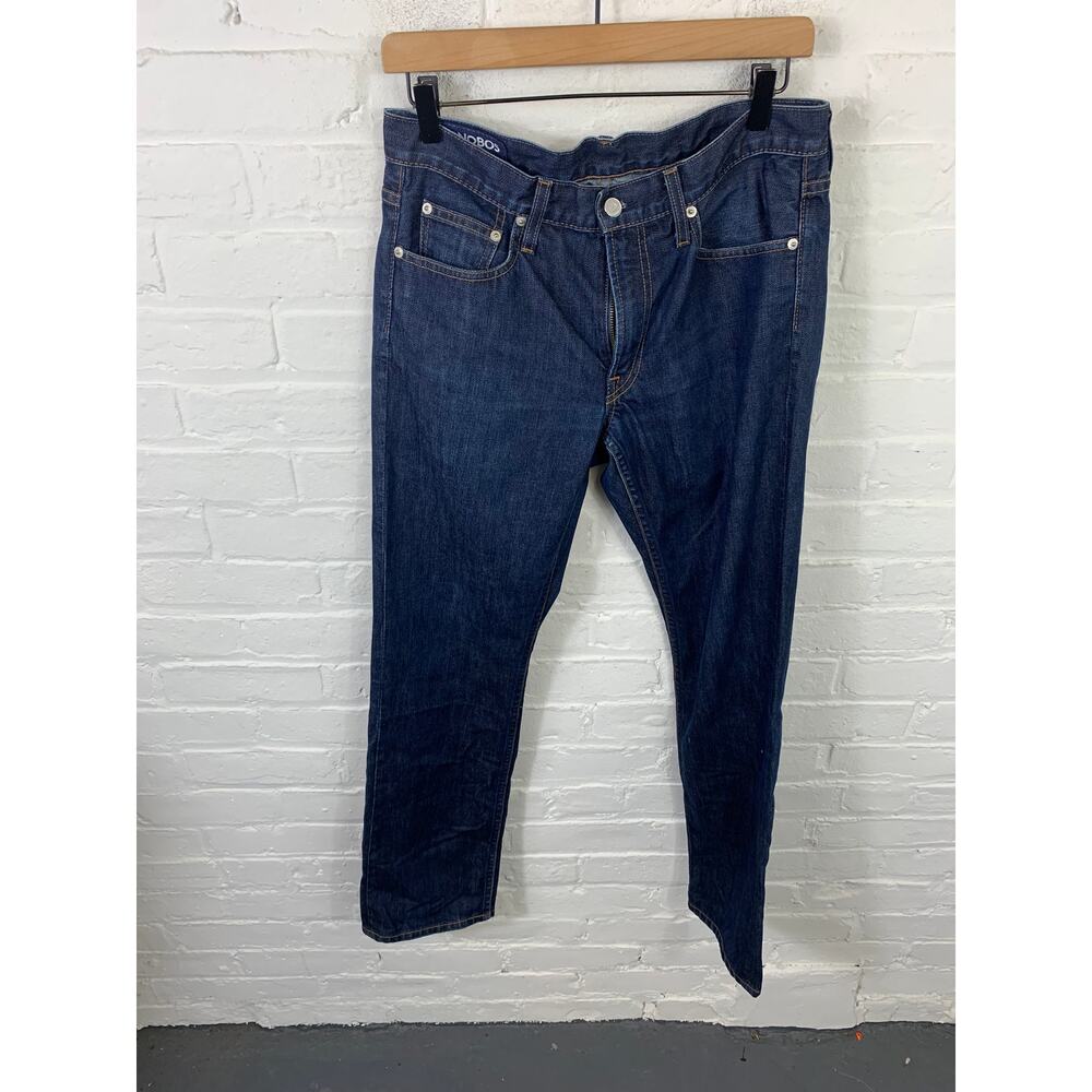 Bonobos Men's Mid Rise Straight Leg Jeans Dark Wash Denim Blue Size 31/30